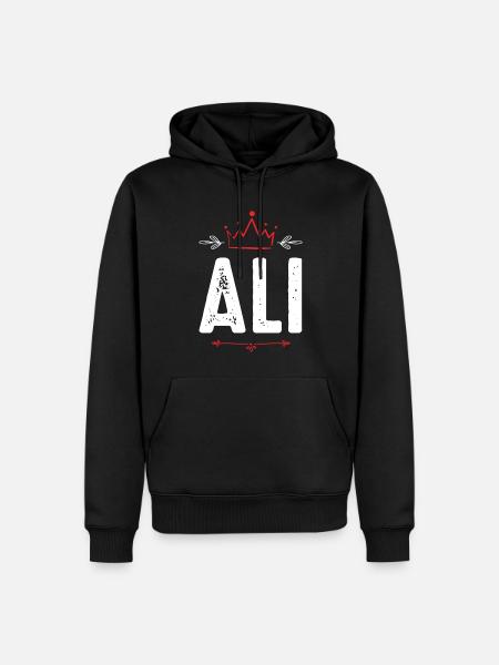 Ali - Sweat à capuche Premium bio Homme - noir