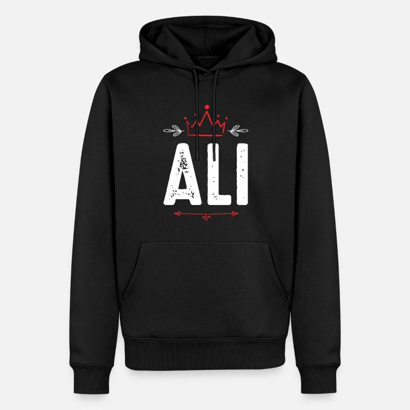 Ali - Sweat à capuche Premium bio Homme - noir