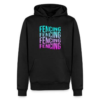 Fechten - Männer Premium Bio Hoodie - Schwarz - Vorne - Nico (187cm)