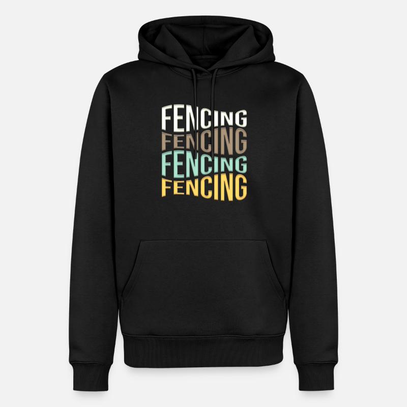 Fechten - Männer Premium Bio Hoodie - Schwarz