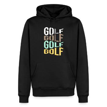 gulf - Men’s Premium Organic Hoodie - black - Front - Nico (187cm)