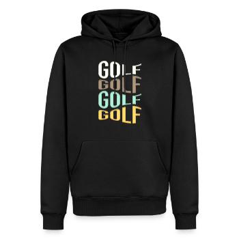 golfe - Sweat à capuche Premium bio Homme - noir - Devant - Nico (187cm)