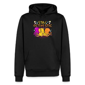Poulpe Poulpe Tentacule de mer Poulpe Poulpe Poulpe Poulpe - Sweat à capuche Premium bio Homme - noir - Devant - Nico (187cm)