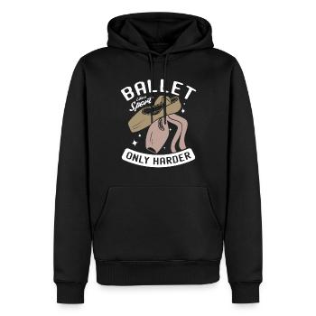 Le ballet comme un sport seulement plus dur - Sweat à capuche Premium bio Homme - noir - Devant - Nico (187cm)