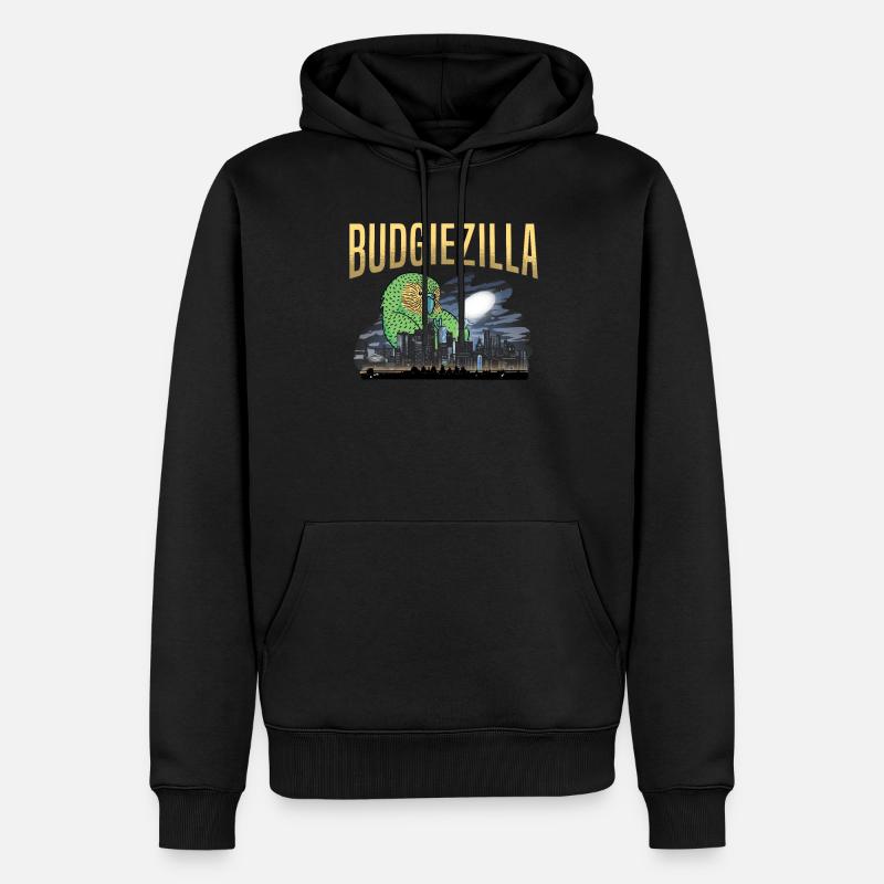 Perruche Budgerigar Budgerigar Budgerigar - Sweat à capuche Premium bio Homme - noir