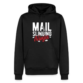 Briefträger Und Paket-Zusteller Für Postboten - Männer Premium Bio Hoodie - Schwarz - Vorne - Nico (187cm)