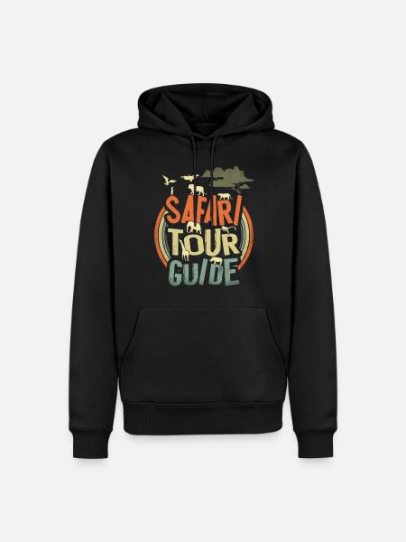 Safari Tour Guide - Men’s Premium Organic Hoodie - black