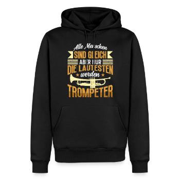 Trompeter Trompete Instrument Blechblasmusik - Männer Premium Bio Hoodie - Schwarz - Vorne - Nico (187cm)