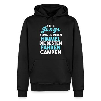 Wohnmobil Wohnwagen Caravan Camper Camping - Männer Premium Bio Hoodie - Schwarz - Vorne - Nico (187cm)