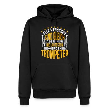 Trompeter Trompete Instrument Blechblasmusik - Männer Premium Bio Hoodie - Schwarz - Vorne - Nico (187cm)
