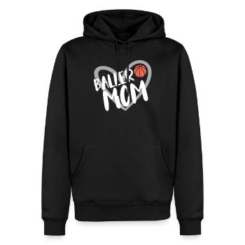 Basketball Geschenk für Basketballspieler - Männer Premium Bio Hoodie - Schwarz - Vorne - Nico (187cm)
