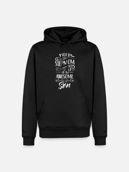 Fière belle-mère d’un grand fils - Sweat à capuche Premium bio Homme - noir