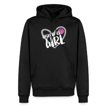 Basketball Geschenk für Basketballspieler - Männer Premium Bio Hoodie - Schwarz - Vorne - Nico (187cm)
