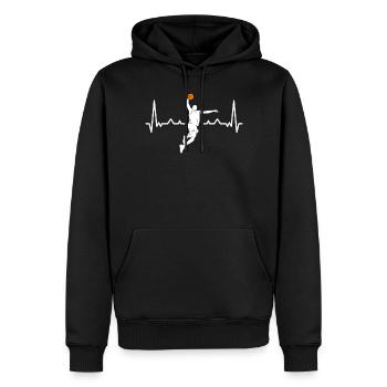 Basketball Geschenk für Basketballspieler - Männer Premium Bio Hoodie - Schwarz - Vorne - Nico (187cm)