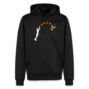 Basketball Geschenk für Basketballspieler - Männer Premium Bio Hoodie - Schwarz - Vorne - Nico (187cm)