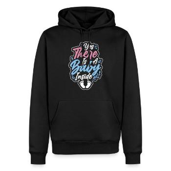 Ja Da Ist Ein Baby Drin Süß Baby Inside Schwanger - Männer Premium Bio Hoodie - Schwarz - Vorne - Nico (187cm)