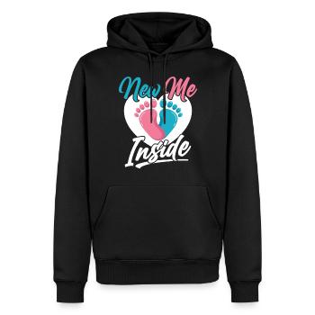 Le nouveau moi à l’intérieur du bébé enceinte à l’intérieur mignon - Sweat à capuche Premium bio Homme - noir - Devant - Nico (187cm)