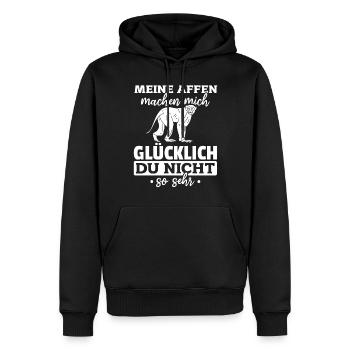 Meine Affen Machen Mich Glücklich - Orang-Utan Af - Männer Premium Bio Hoodie - Schwarz - Vorne - Nico (187cm)