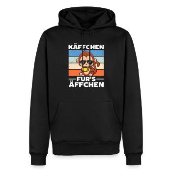Orang-Utan Affe Lustiger Affe - Käffchen für's A - Männer Premium Bio Hoodie - Schwarz - Vorne - Nico (187cm)