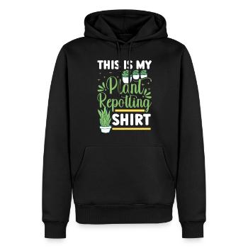 Plant Lovers Gardening Garden Gardeners - Men’s Premium Organic Hoodie - black - Front - Nico (187cm)