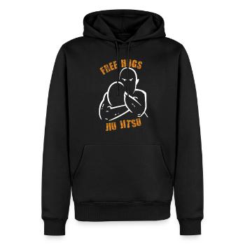 Free Hugs Judo Jiu-Jitsu BJJ Luta MMA Kampfsport - Männer Premium Bio Hoodie - Schwarz - Vorne - Nico (187cm)