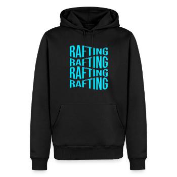 rafting - Sweat à capuche Premium bio Homme - noir - Devant - Nico (187cm)