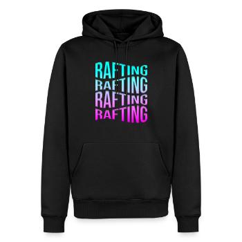 rafting - Sweat à capuche Premium bio Homme - noir - Devant - Nico (187cm)