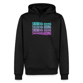 snowboarden - Männer Premium Bio Hoodie - Schwarz - Vorne - Nico (187cm)