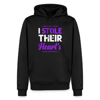 Ich Habe Ihr Herz Gestohlen Adoptionstag - Männer Premium Bio Hoodie - Schwarz - Vorne - Nico (187cm)