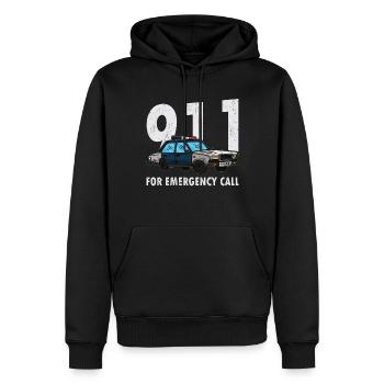 Polizist For Emergency Call Polizei Uniform - Männer Premium Bio Hoodie - Schwarz - Vorne - Nico (187cm)