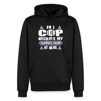 Polizist Im A Cop Favorite Color Is Blue Polizei - Männer Premium Bio Hoodie - Schwarz - Vorne - Nico (187cm)