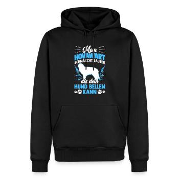 Mein Hovawart schnarcht lauter als dein Hund bellt - Männer Premium Bio Hoodie - Schwarz - Vorne - Nico (187cm)