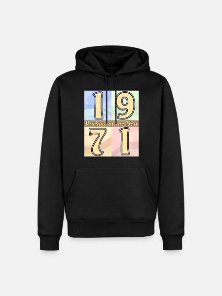 BIRTHDAY YEAR 1971 - Men’s Premium Organic Hoodie - black