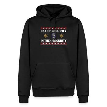 Polizist I Keep Security In The Obscurity Polizei - Männer Premium Bio Hoodie - Schwarz - Vorne - Nico (187cm)