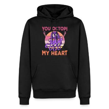 Tintenfisch Krake Oktopus Meer Tentakel Kraken - Männer Premium Bio Hoodie - Schwarz - Vorne - Nico (187cm)