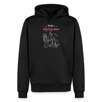 Lipizzan I Pony Horse Dictant Motif pour cavalier - Sweat à capuche Premium bio Homme - noir - Devant - Nico (187cm)