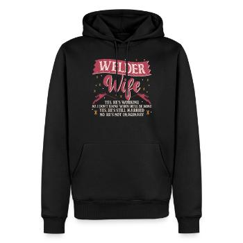 Welder Welding Wife Welder Wife - Männer Premium Bio Hoodie - Schwarz - Vorne - Nico (187cm)