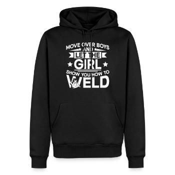 Welder Welding Female Welder - Männer Premium Bio Hoodie - Schwarz - Vorne - Nico (187cm)