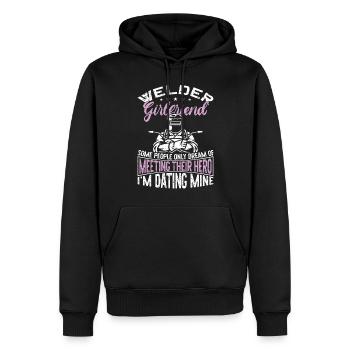 Welder Welding Vintage Welder - Männer Premium Bio Hoodie - Schwarz - Vorne - Nico (187cm)