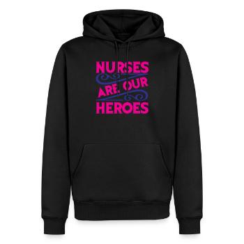 Nurse Hospital Need - Men’s Premium Organic Hoodie - black - Front - Nico (187cm)