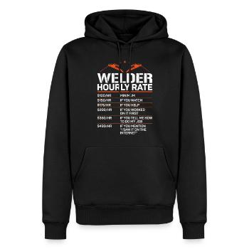 Welder Welding Vintage Welder - Männer Premium Bio Hoodie - Schwarz - Vorne - Nico (187cm)