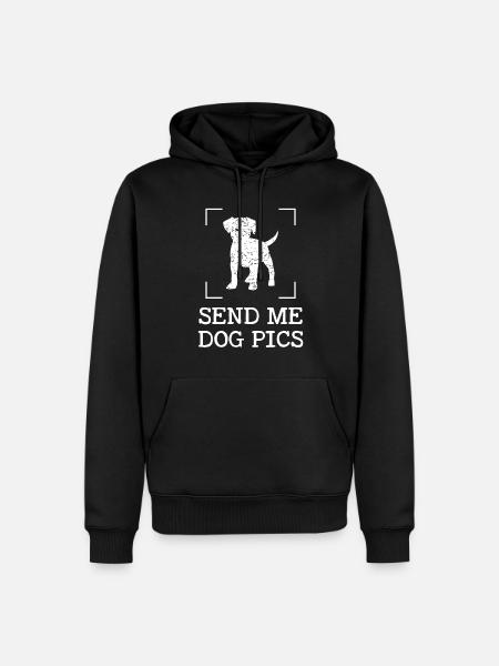 Schick mir Hundebilder - Männer Premium Bio Hoodie - Schwarz