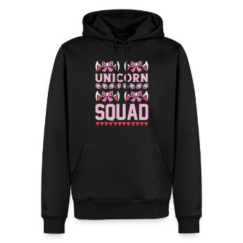 Einhorn Unicorn Squad - Männer Premium Bio Hoodie - Schwarz - Vorne - Nico (187cm)