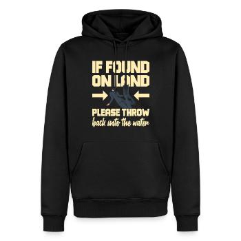 Fun Diver Diving Snorkeling - Men’s Premium Organic Hoodie - black - Front - Nico (187cm)