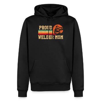 Soudeur Soudeur Maman Maman Vintage - Sweat à capuche Premium bio Homme - noir - Devant - Nico (187cm)