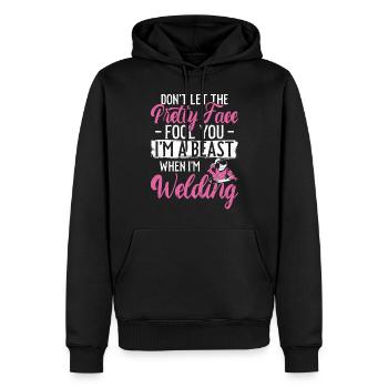 Welder Welding Female Welder - Männer Premium Bio Hoodie - Schwarz - Vorne - Nico (187cm)