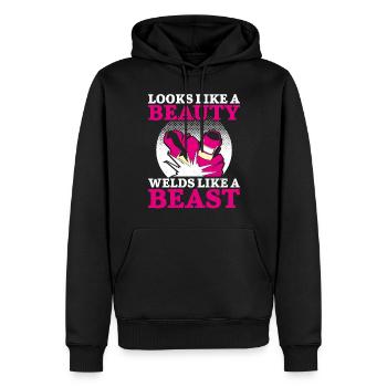 Welder Welding Female Welder - Männer Premium Bio Hoodie - Schwarz - Vorne - Nico (187cm)