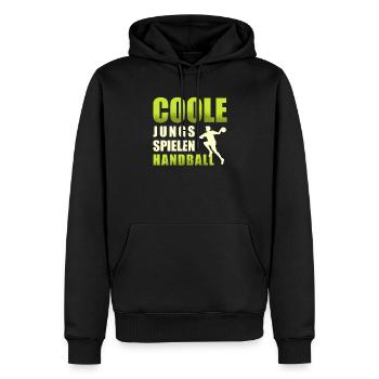 Handballspiel Handballerin Handball für einen - Männer Premium Bio Hoodie - Schwarz - Vorne - Nico (187cm)
