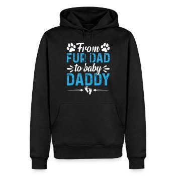 New Dad Dog Daddy To Be Pet Dog Daddy - De Fur D - Sweat à capuche Premium bio Homme - noir - Devant - Nico (187cm)