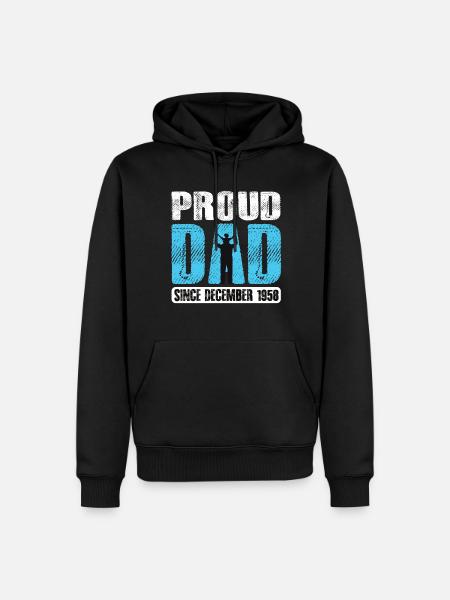 Proud Dad Since December 1958 - Men’s Premium Organic Hoodie - black